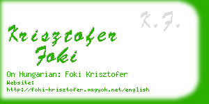 krisztofer foki business card